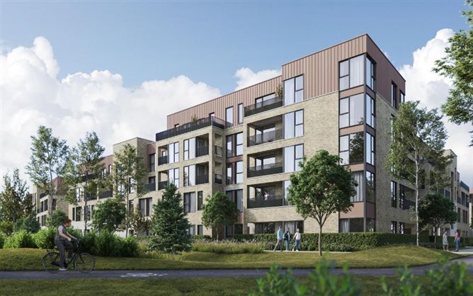 One bed top floor apartment with exceptionally large terrace, No 48 Harbour Gate, Naas, Co. Kildare